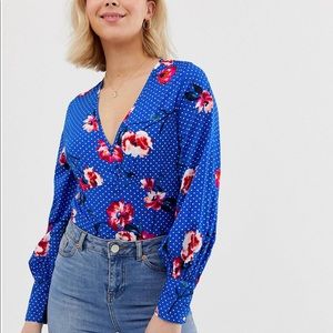 Floral polka dot floral top from ASOS